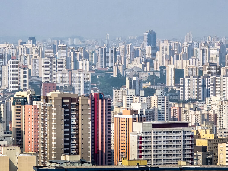 Countless high-rise buildings stretching as far you can see in Sao Paulo.