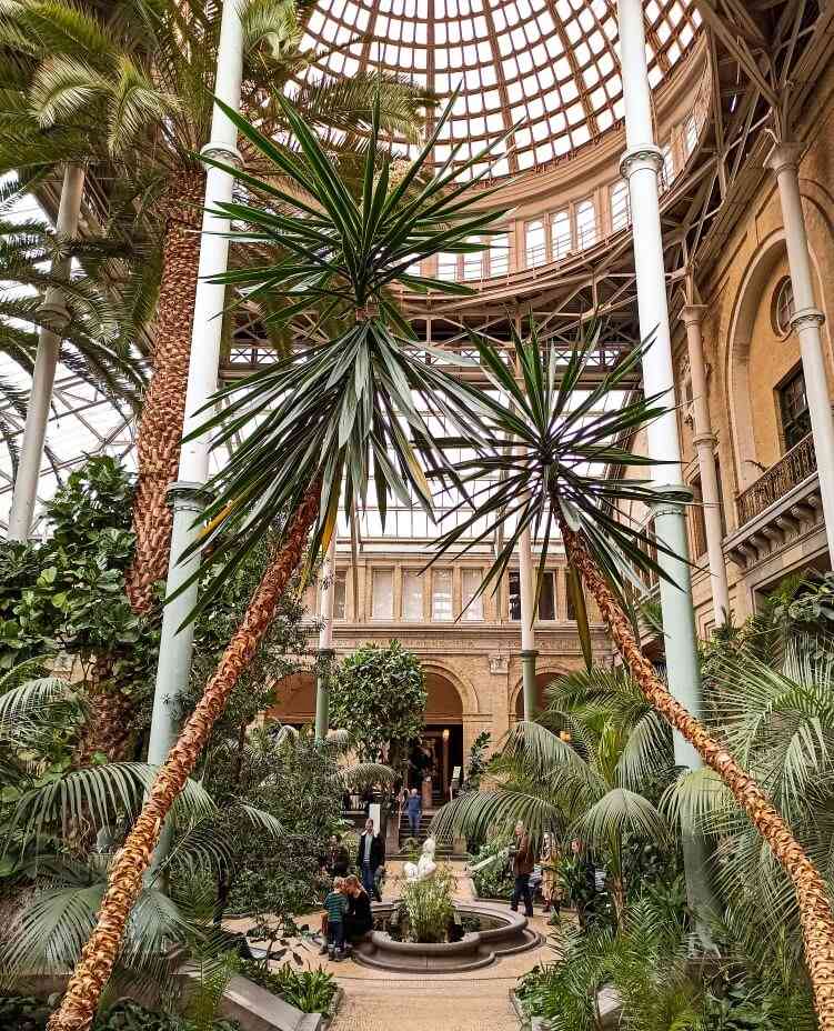 The lush green Winter Garden of the Glyptoteket museum in Copenhagen - a place that should be on every Copenhagen bucket list