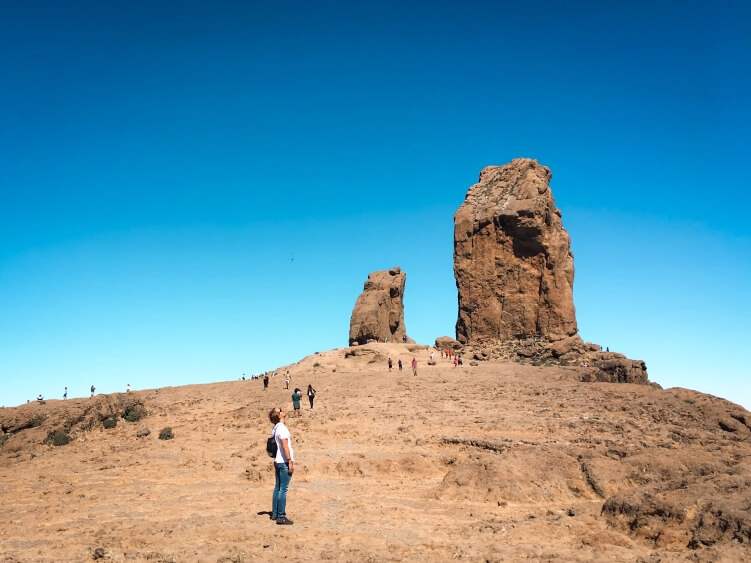 Roque Nublo volcanic rock formation in  Gran Canaria, Canary Islands