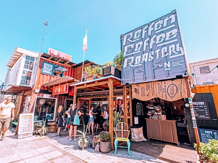 colorful and quirky food stalls at Reffen, the best place to enjoy street food in Copenhagen