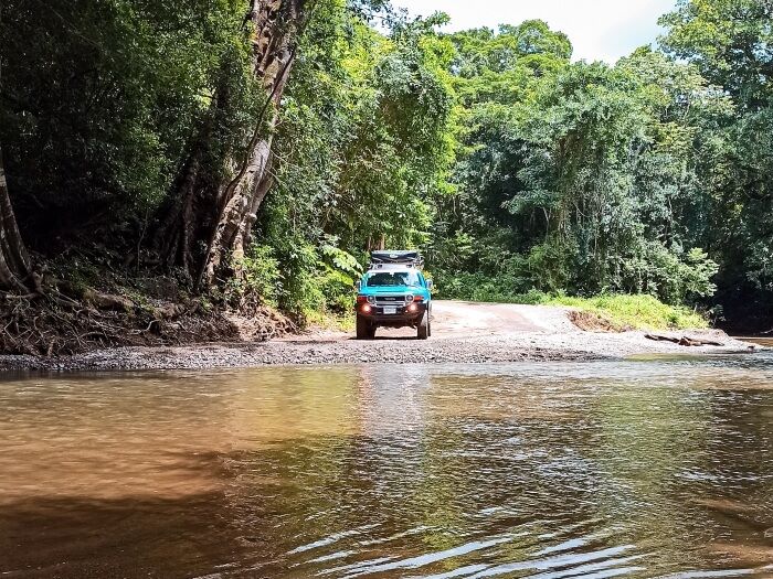 River crossing with a 4x4 car is a part of every great Costa Rica road trip