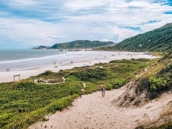 If you have 10 days in Brazil, make sure to visit Florianopolis and he secluded Praia da Galheta beach