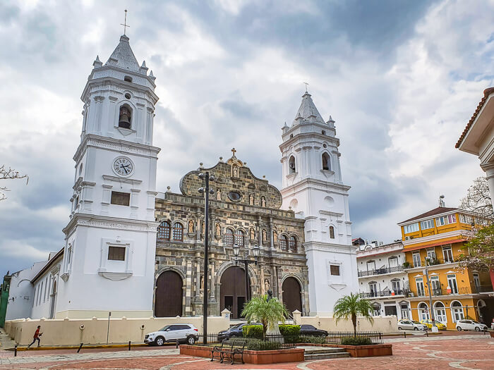 Panama Metropolitan Cathedral in the historic Casco Viejo district, one of the top attractions in Panama City