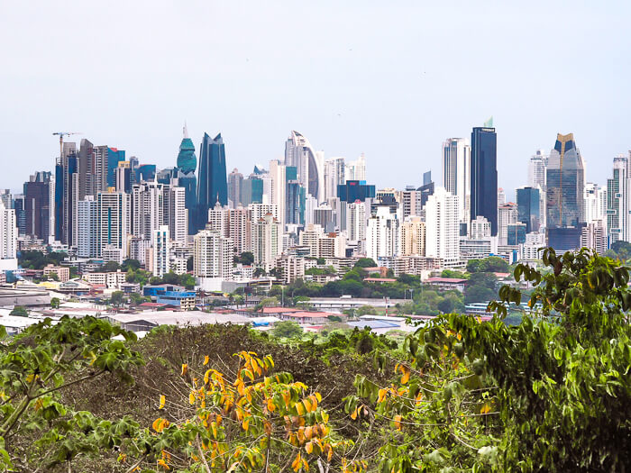 Panama City's high-rise buildings viewed from Metropolitan Natural Park, one of the coolest attractions in Panama City