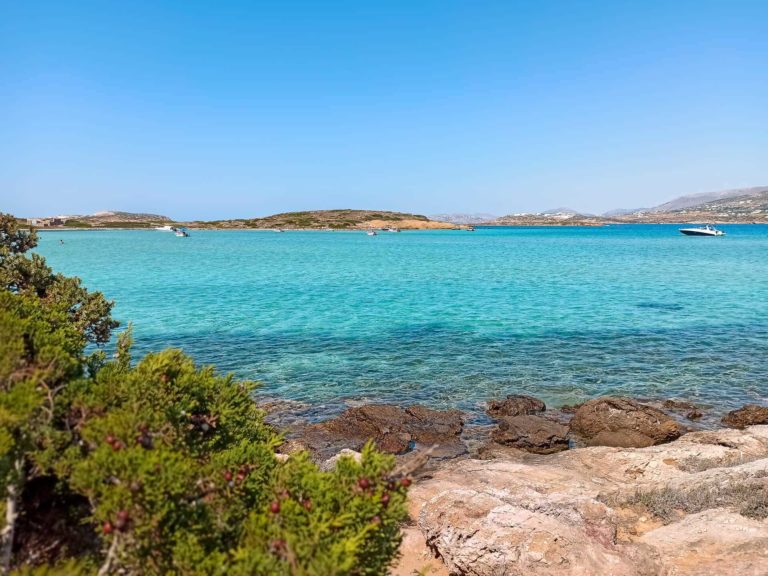 Beautiful beaches in Antiparos, an idyllic island in Greece