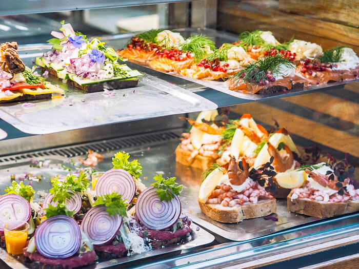 Traditional Danish open sandwich smørrebrød, a dish that should be on every Copenhagen bucket list