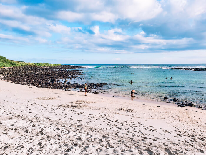 The sandy La Loberia Beach is one of the best places for snorkeling in Galapagos