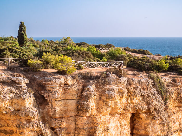 Steep limestone cliffs and ocean views on the Seven Hanging Valleys trek in the Algarve