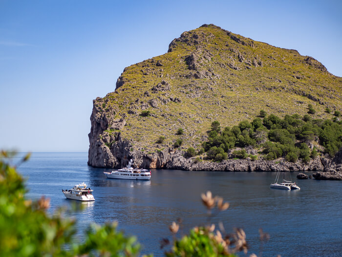 Tall cliffs rising out of the sea at Sa Calobra, a must-visit spot on every Mallorca itinerary.