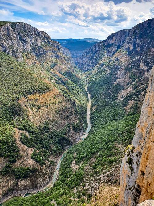 A view of Verdon Gorge with its steep slopes and turquoise river, one of the top attractions in Provence