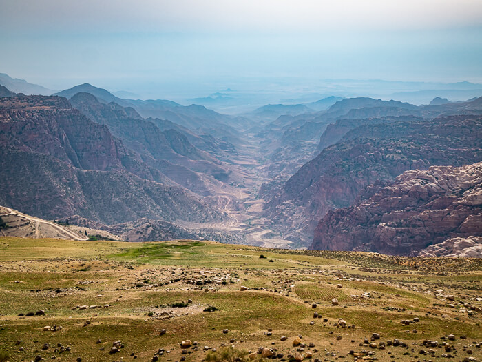 a view of the mountainous landscapes of Dana Nature Reserve