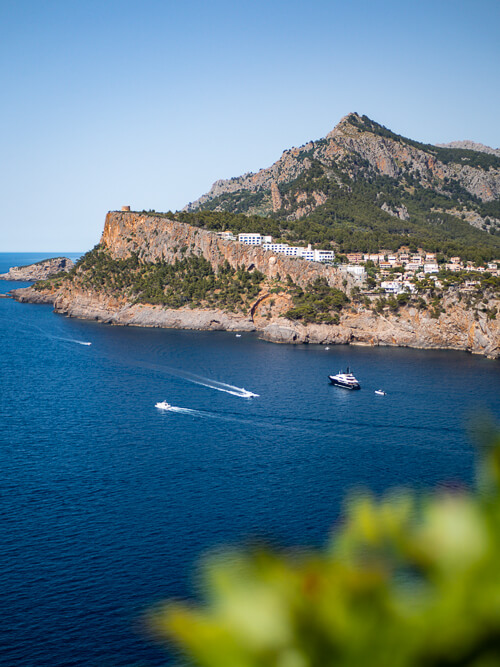 Port de Soller coastline viewed from a hiking trail, one of the top things to do in Soller