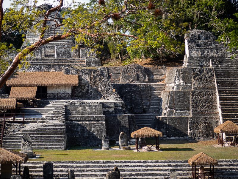 small temples and stairways in the North Acropolis complex in Tikal
