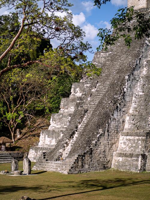 Steep limestone steps of Temple I, also known as the Temple of the Great Jaguar