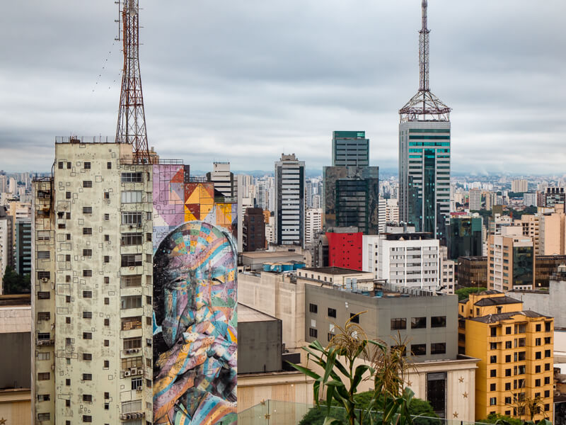 A view over the skyscraper-packed skyline of Sao Paulo, Brazil's largest and wealthiest city